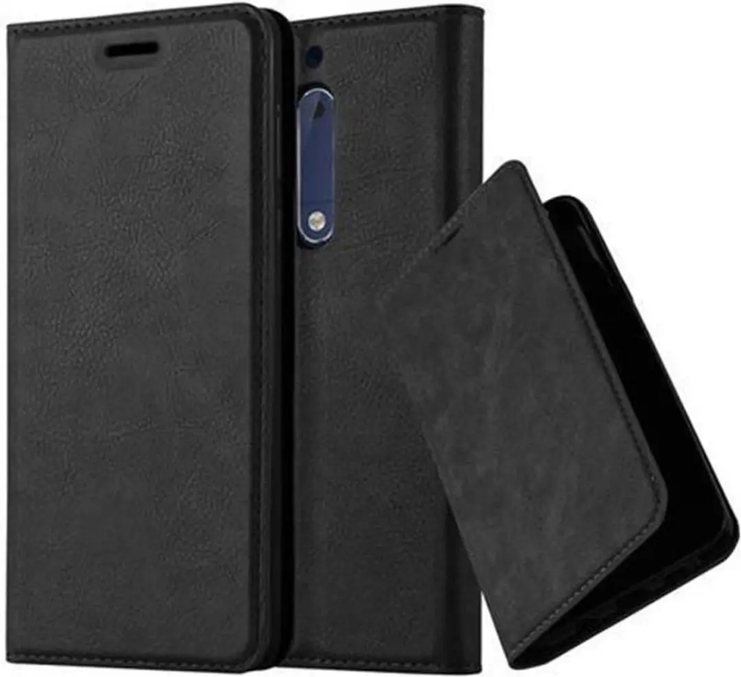 Cadorabo Hoesje geschikt voor Nokia 5 2017 in ZWARTE NACHT
