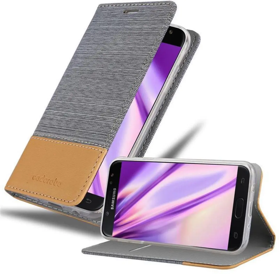 Cadorabo Hoesje geschikt voor Samsung Galaxy J7 2017 in LICHTGRIJS BRUIN
