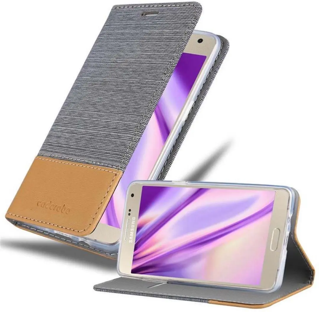 Cadorabo Hoesje geschikt voor Samsung Galaxy A7 2015 in LICHTGRIJS BRUIN