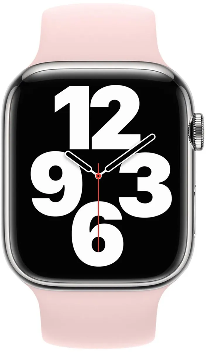 Apple Siliconen Smartwatchband 44/45/46/49mm - Chalk Pink