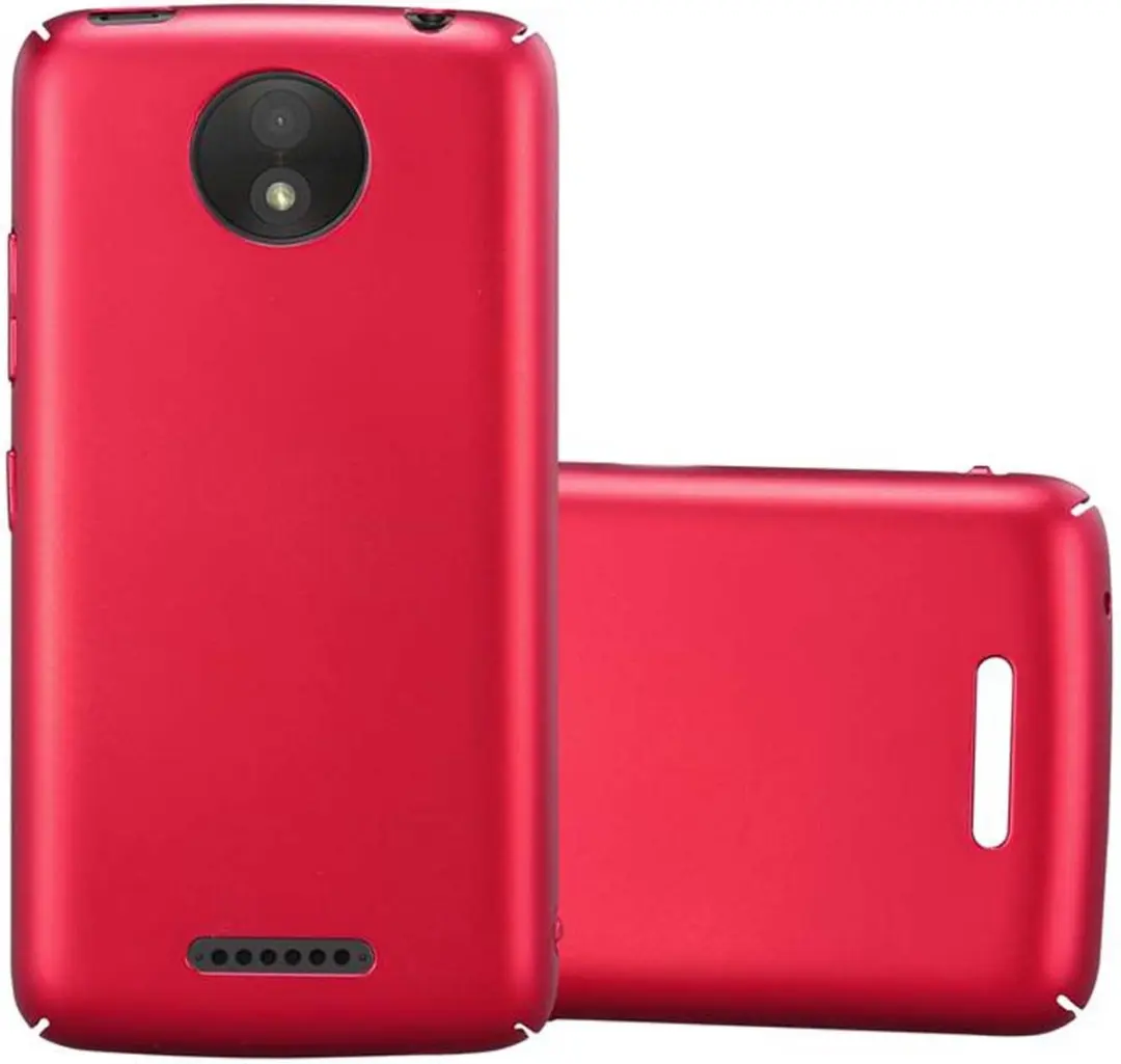 Cadorabo Hoesje geschikt voor Motorola MOTO C PLUS in METAAL ROOD