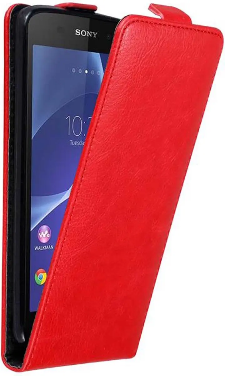 Cadorabo Hoesje geschikt voor Sony Xperia Z3 in APPEL ROOD