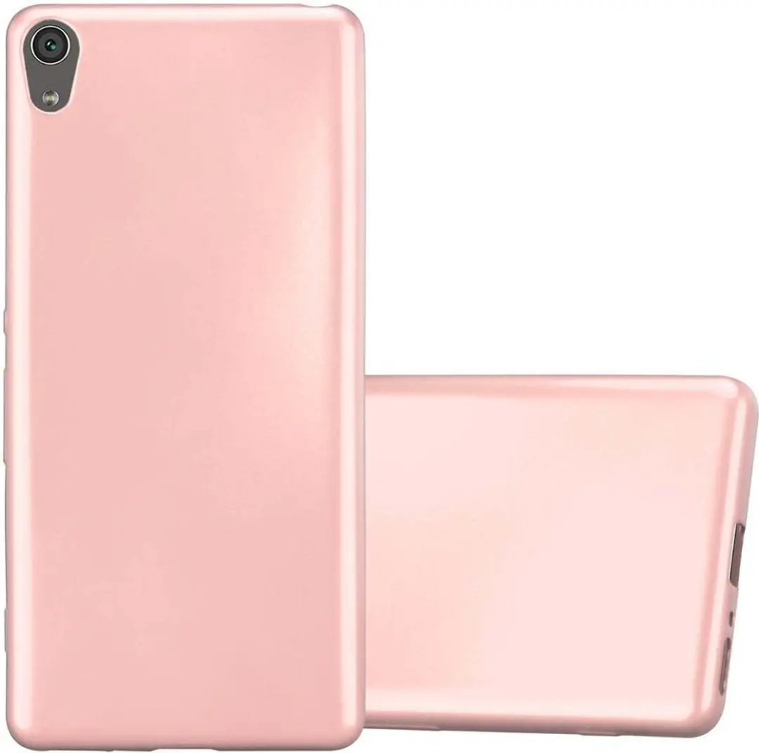 Cadorabo Hoesje geschikt voor Sony Xperia XA in METALLIC ROSE GOUD