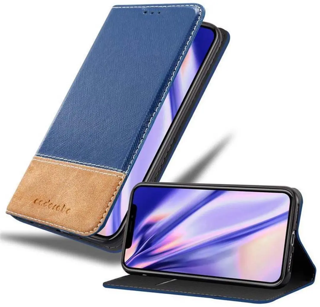 Cadorabo Hoesje geschikt voor Apple iPhone XS MAX in DONKERBLAUW BRUIN