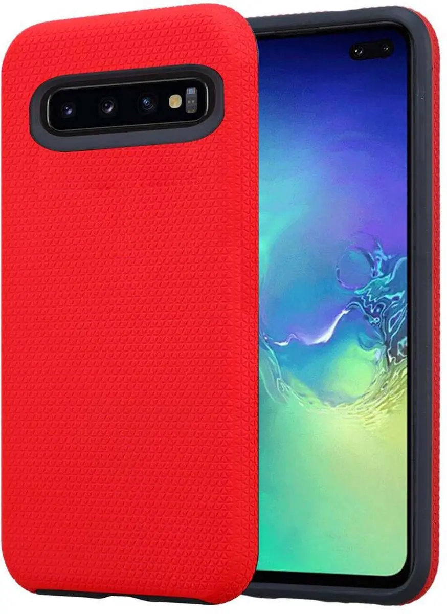 Cadorabo Hoesje geschikt voor Samsung Galaxy S10 PLUS in ANJERS ROOD