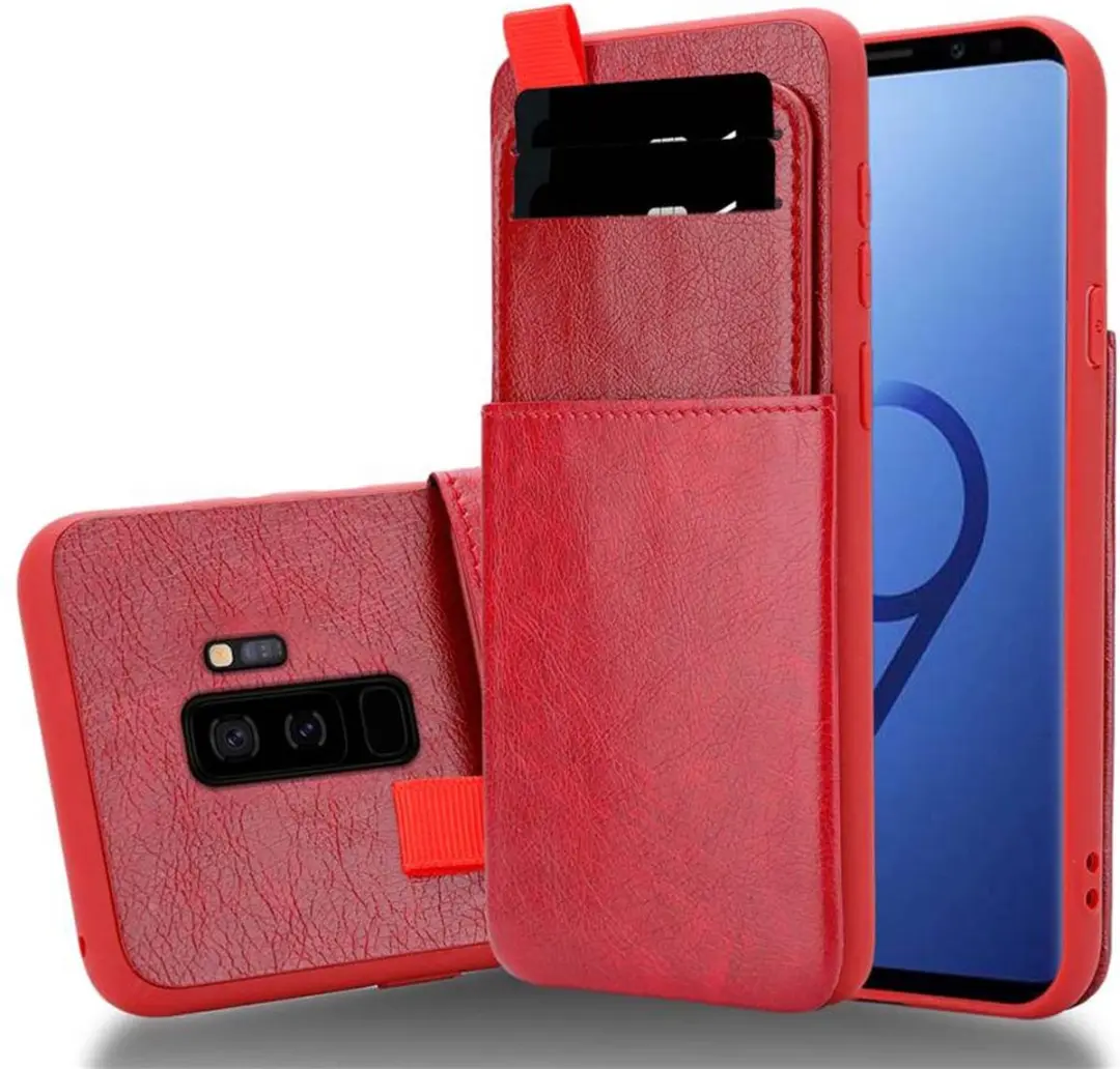 Cadorabo Hoesje geschikt voor Samsung Galaxy S9 PLUS in WILDE KERSEN ROOD