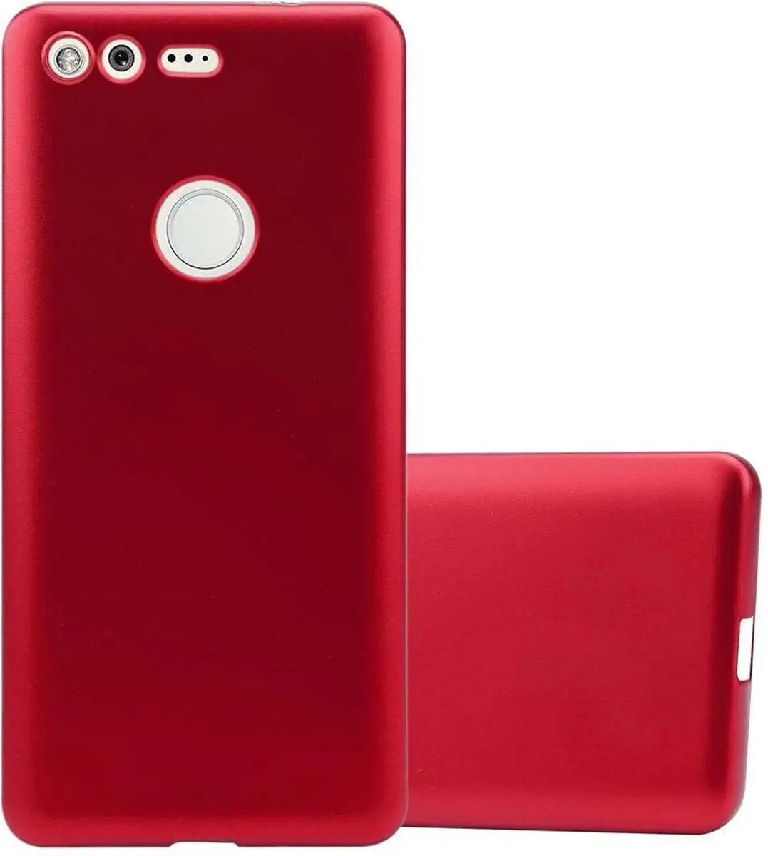 Cadorabo Hoesje geschikt voor Google PIXEL in METALLIC ROOD