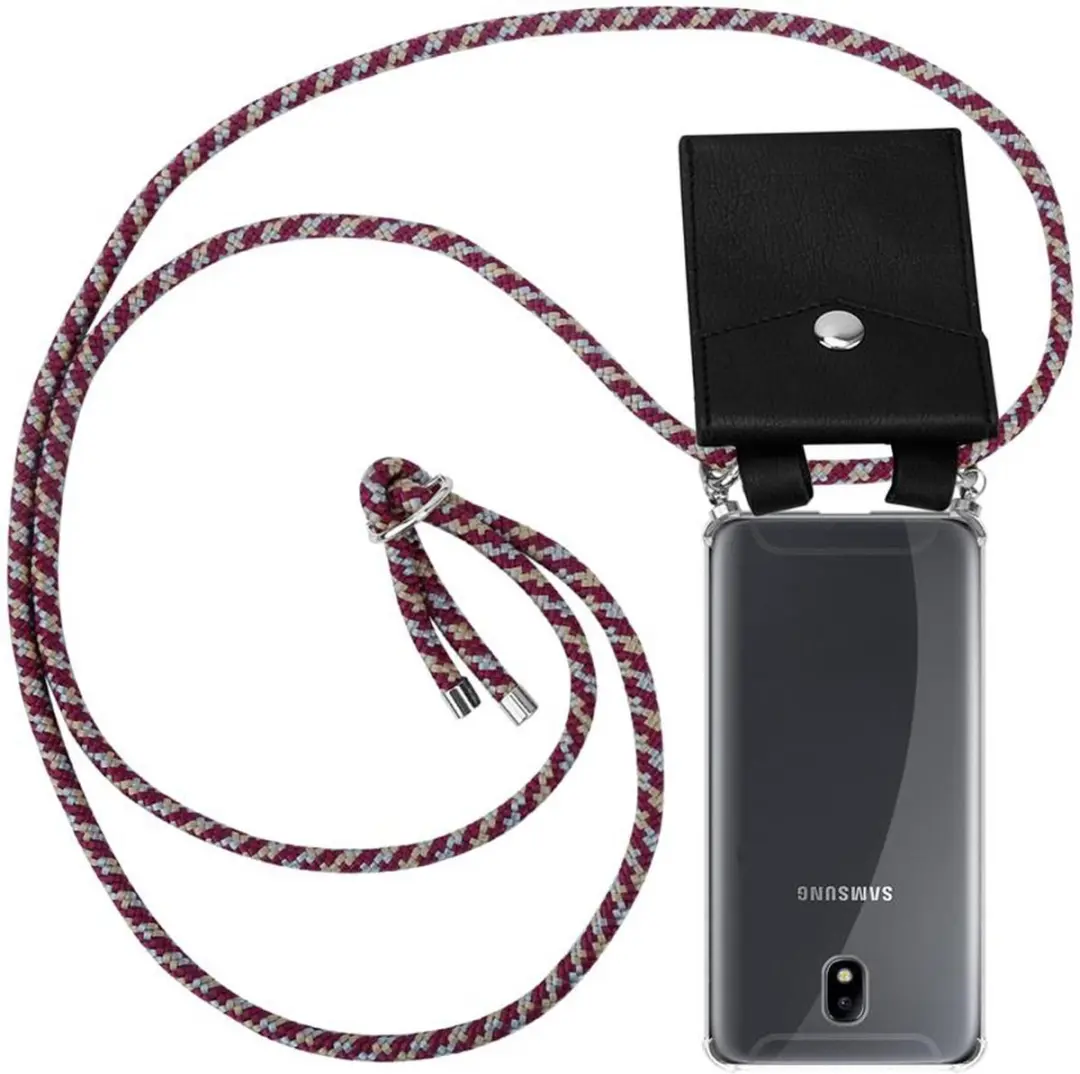 Cadorabo Hoesje geschikt voor Samsung Galaxy J7 2018 in ROOD GEEL WIT
