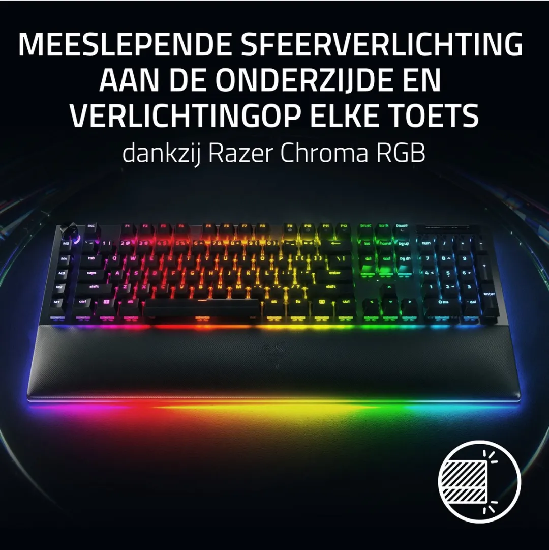Razer BlackWidow V4 Pro RZ03-04680100-R3M1 Gaming Toetsenbord - Green Switch - Zwart