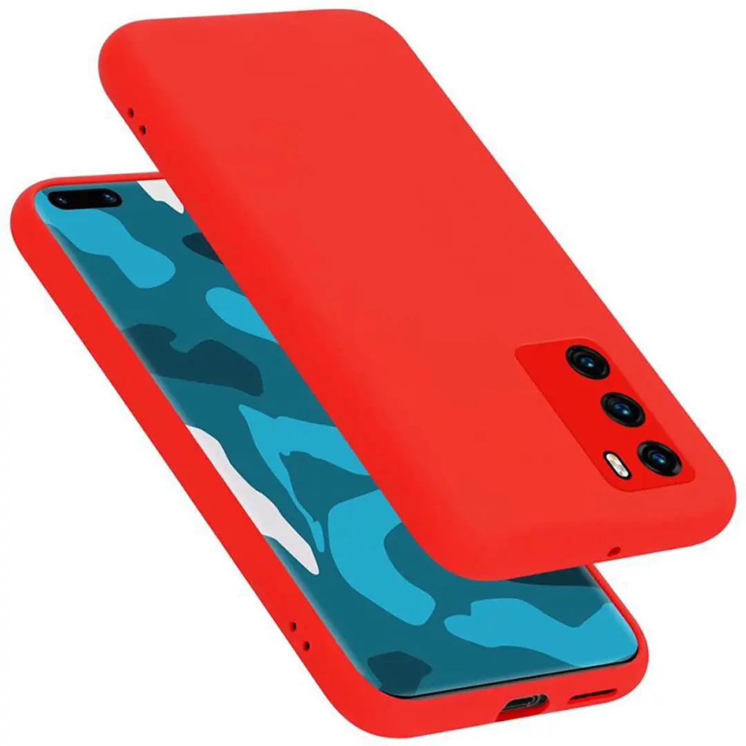 Cadorabo Hoesje geschikt voor Huawei P40 in LIQUID ROOD