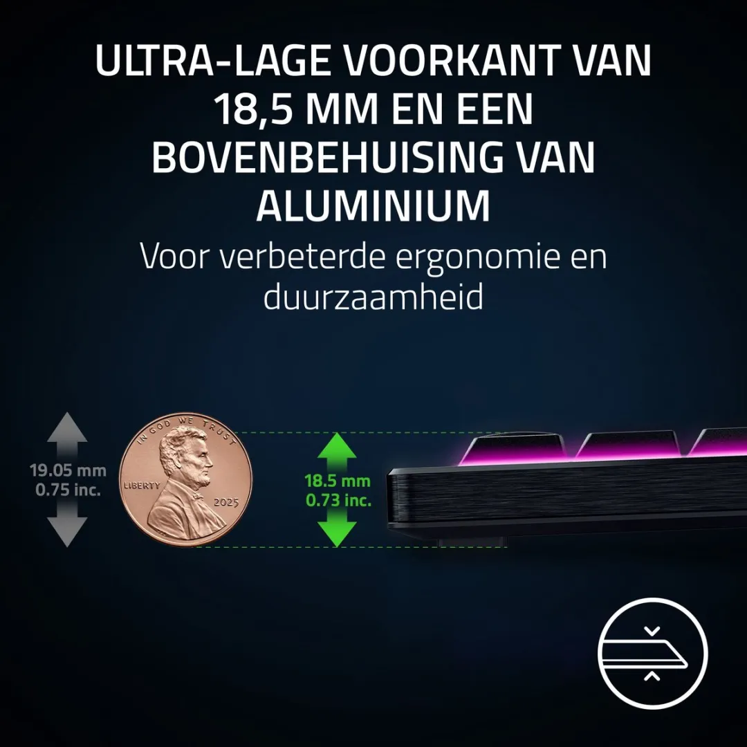 Razer BlackWidow V4 Tenkeyless RZ03-05450700-R3M1 Gaming Toetsenbord - Mechanisch - RGB - Zwart