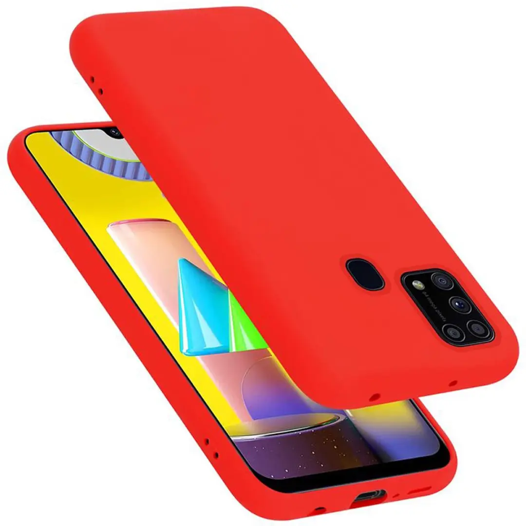 Cadorabo Hoesje geschikt voor Samsung Galaxy M31 in LIQUID ROOD
