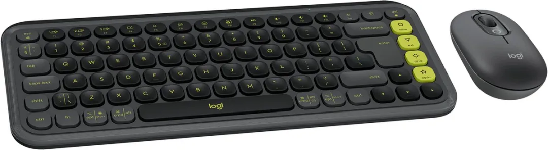 Logitech POP Icon Combo Toetsenbord & Muis - 4 Knoppen - Graphite Green