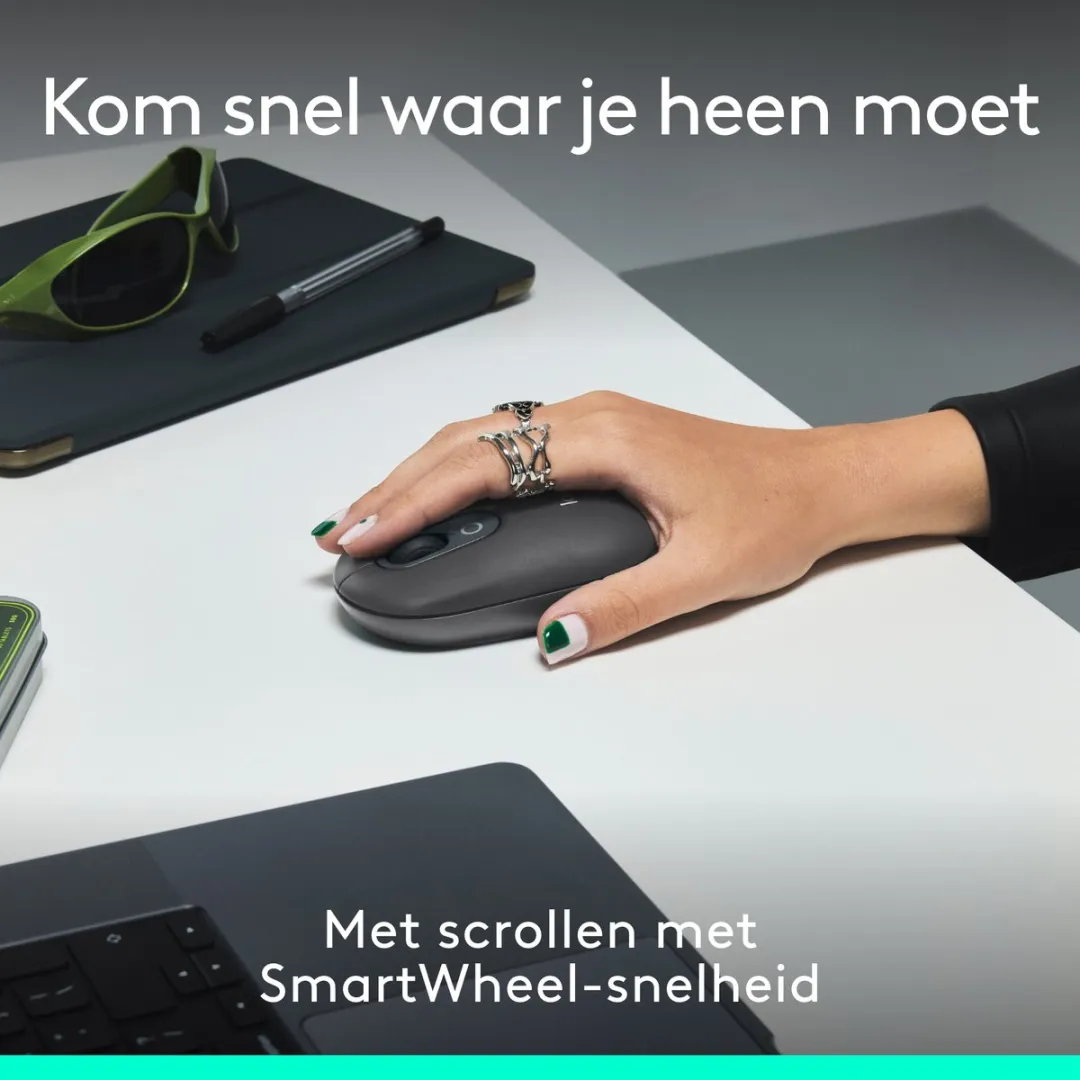 Logitech POP Icon Combo Toetsenbord & Muis - 4 Knoppen - Graphite Green