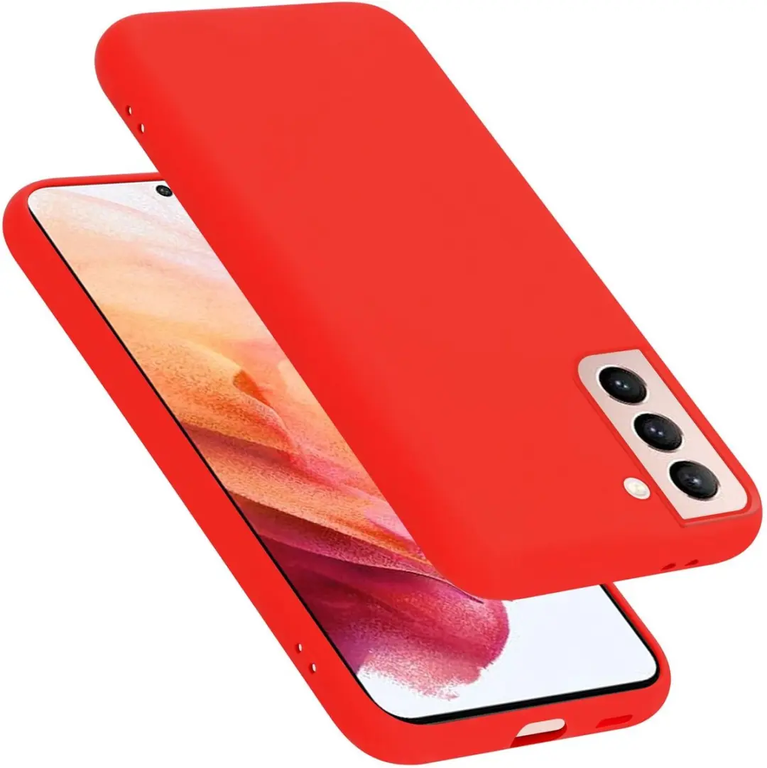 Cadorabo Hoesje geschikt voor Samsung Galaxy S21 5G in LIQUID ROOD