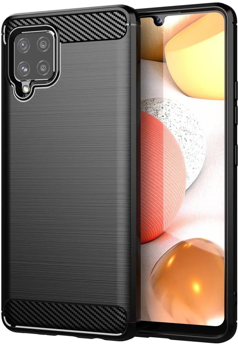 Cadorabo Hoesje geschikt voor Samsung Galaxy A42 4G in Brushed Zwart