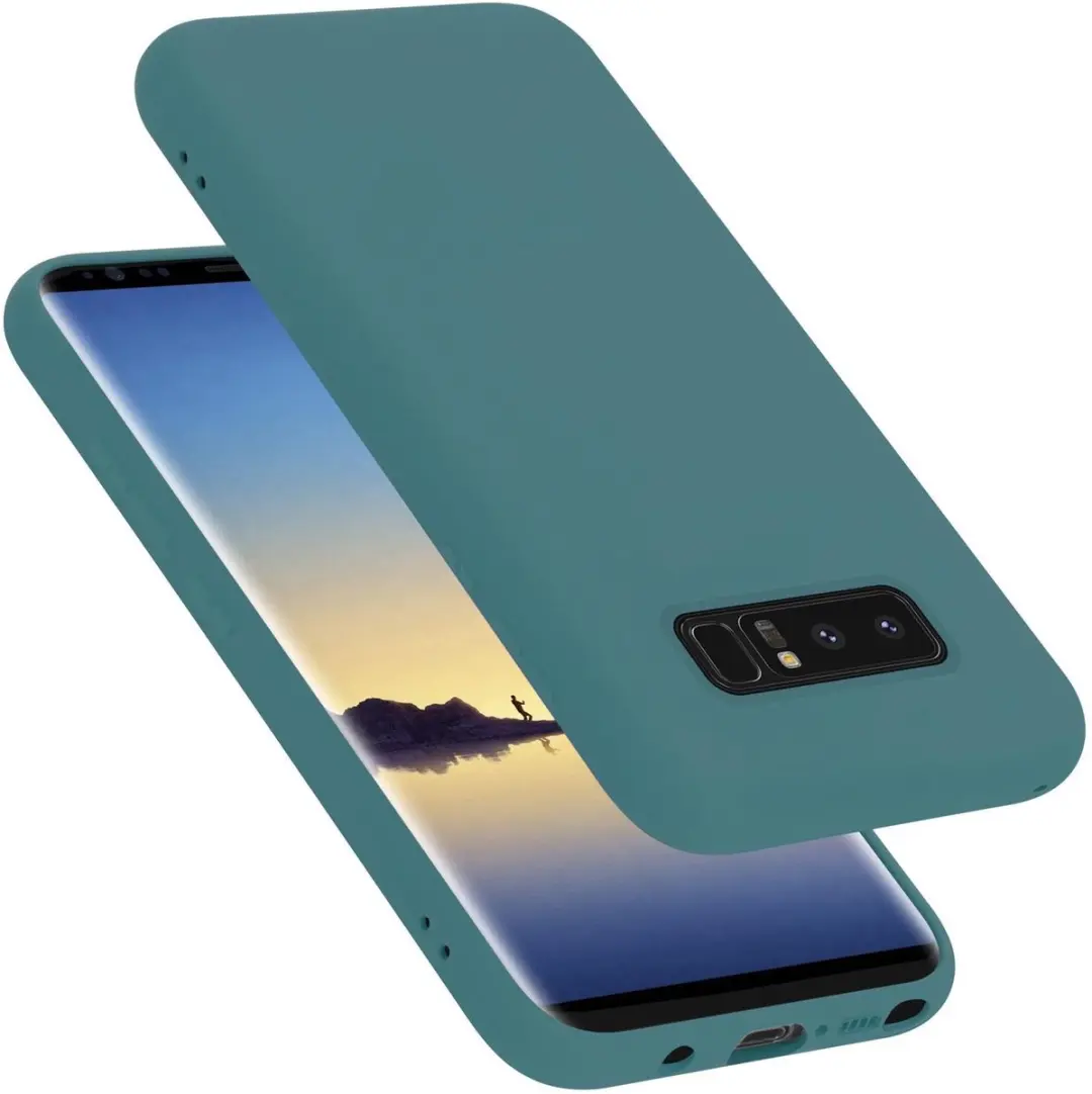 Cadorabo Hoesje geschikt voor Samsung Galaxy NOTE 8 in LIQUID GROEN