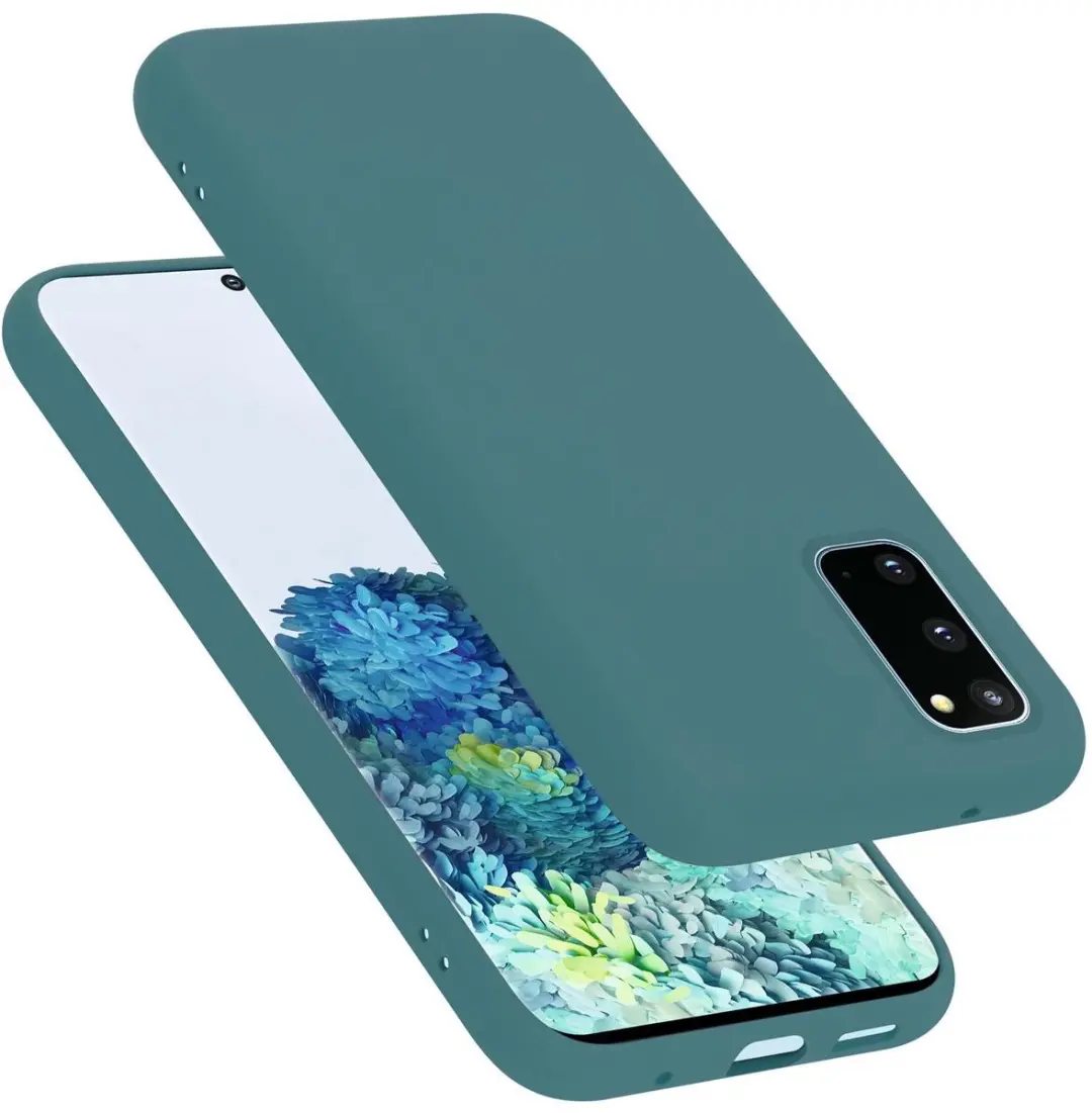 Cadorabo Hoesje geschikt voor Samsung Galaxy S20 in LIQUID GROEN