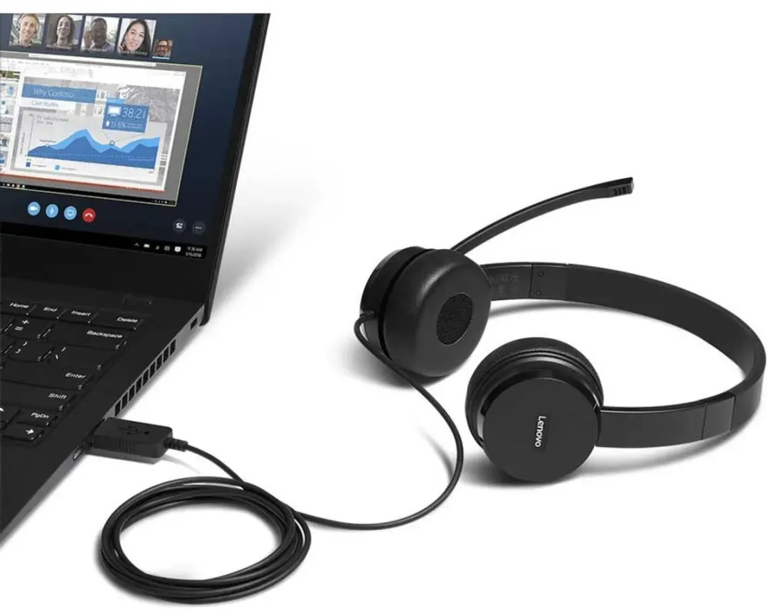 Lenovo 4XD0X88524 Headset - Zwart