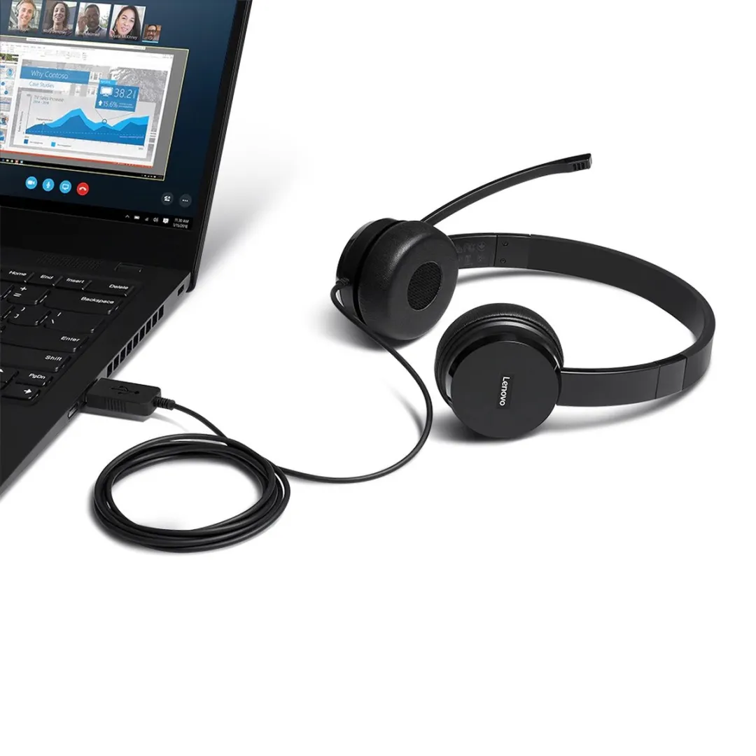 Lenovo 4XD0X88524 Headset - Zwart