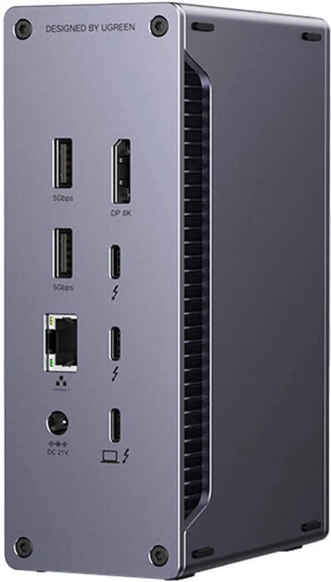 Ugreen U710 Dockingstation - Thunderbolt 4 8K - 4x USB - 2.5G Ethernet - 90W Grijs - afbeelding 6 van 6