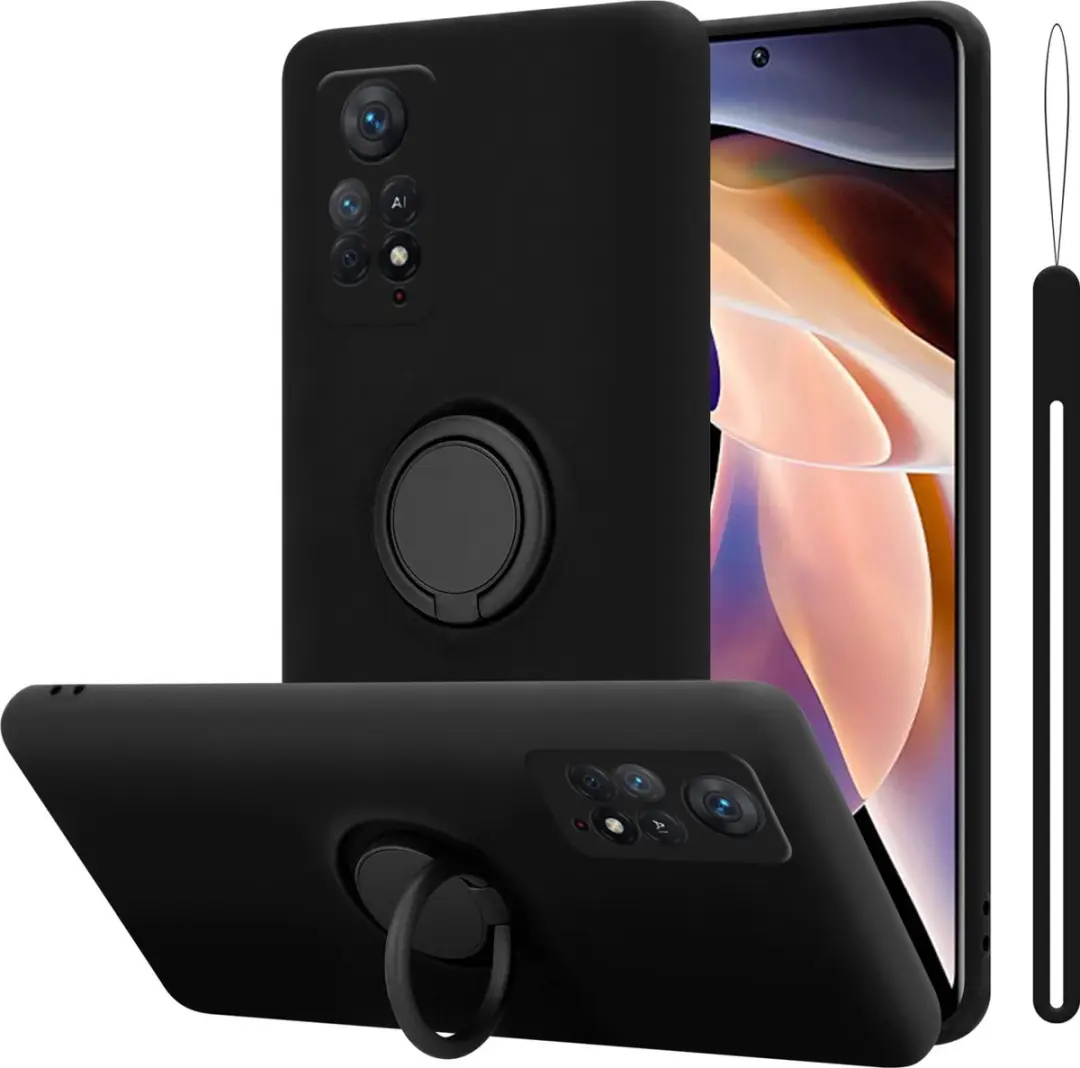 Cadorabo Hoesje geschikt voor Xiaomi RedMi NOTE 11 PRO 4G / 5G in LIQUID ZWART