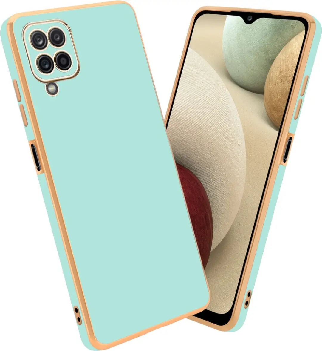 Cadorabo Hoesje geschikt voor Samsung Galaxy A12 / M12 in Glossy Mintgroen