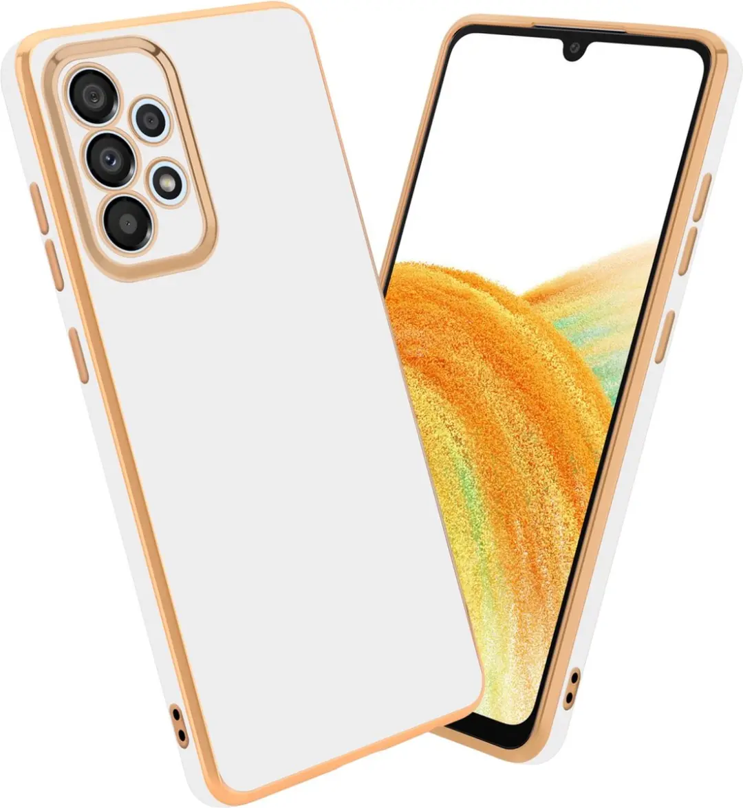 Cadorabo Hoesje geschikt voor Samsung Galaxy A33 5G in Glossy Wit