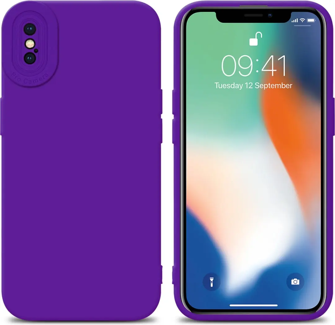 Cadorabo Hoesje geschikt voor Apple iPhone XS MAX in FLUID DONKER PAARS