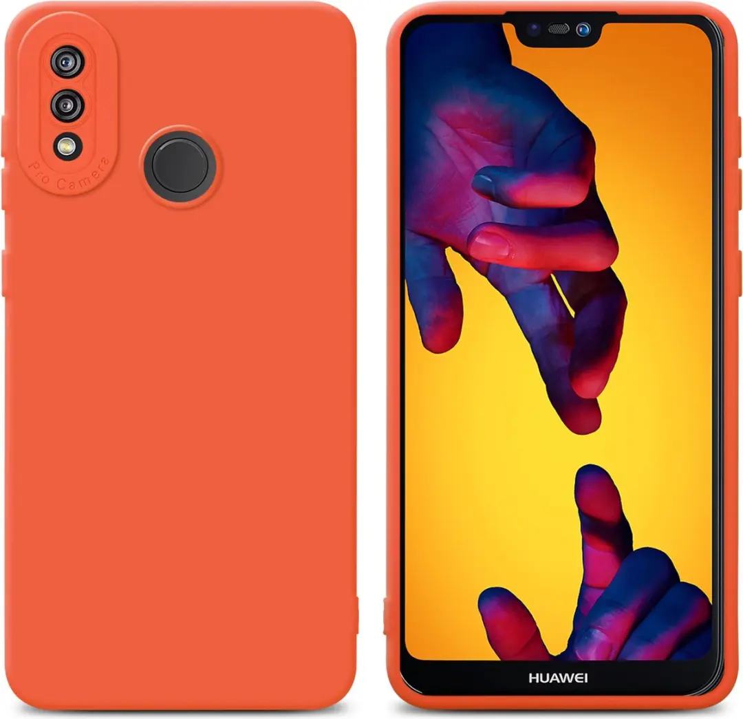 Cadorabo Hoesje geschikt voor Huawei P20 LITE 2018 / NOVA 3E in FLUID ORANJE