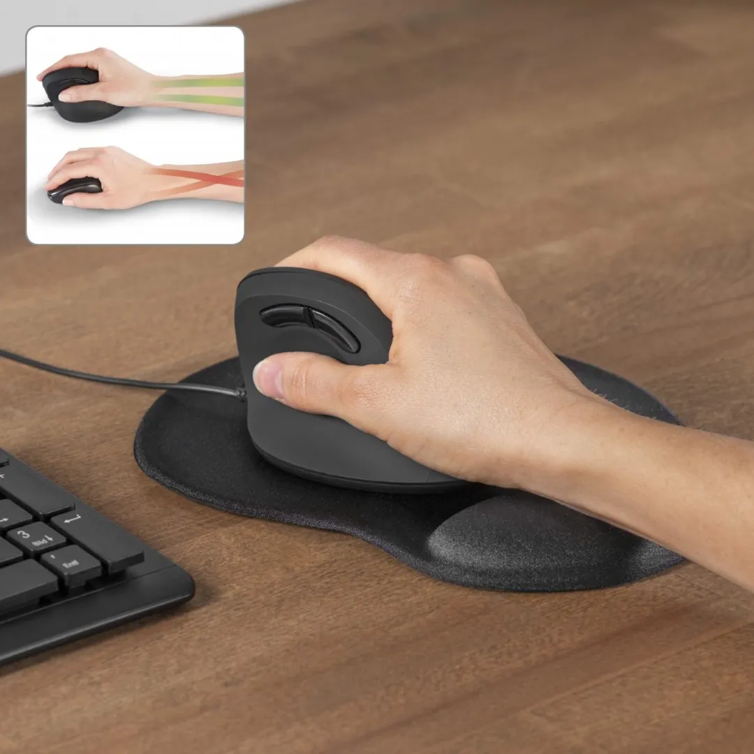 Hama Ergonomisch Muispad - Zwart