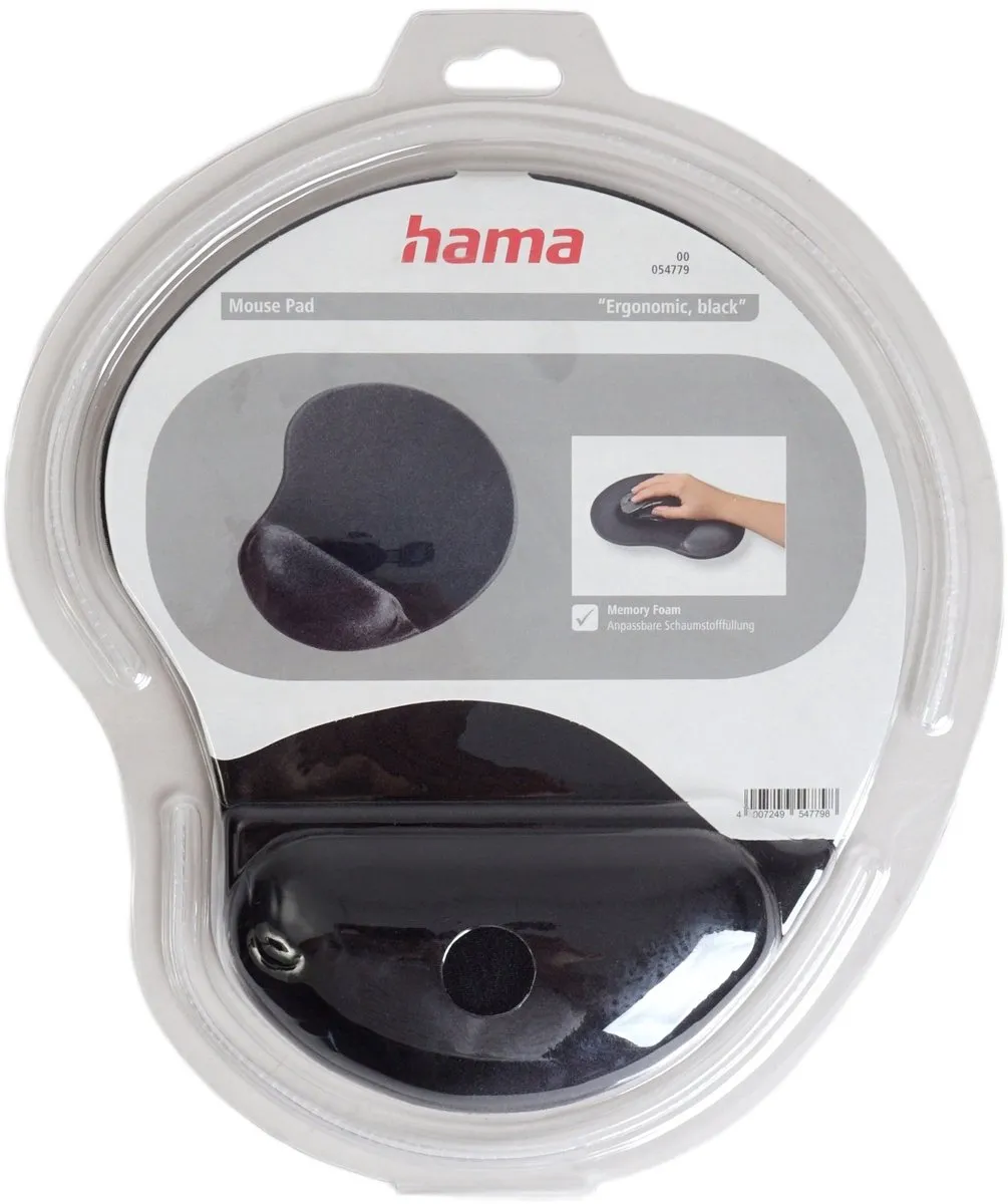 Hama Ergonomisch Muispad - Zwart