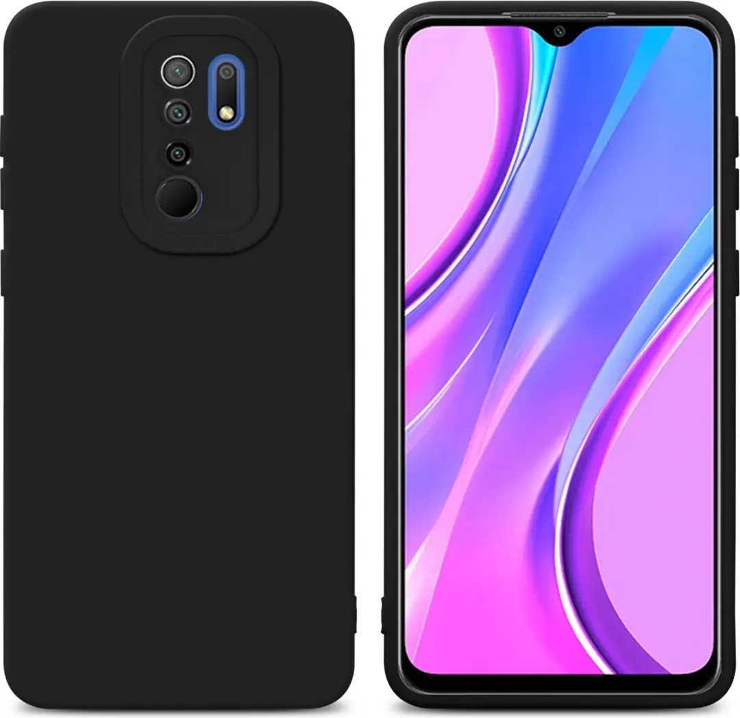 Cadorabo Hoesje geschikt voor Xiaomi RedMi 9 in FLUID ZWART