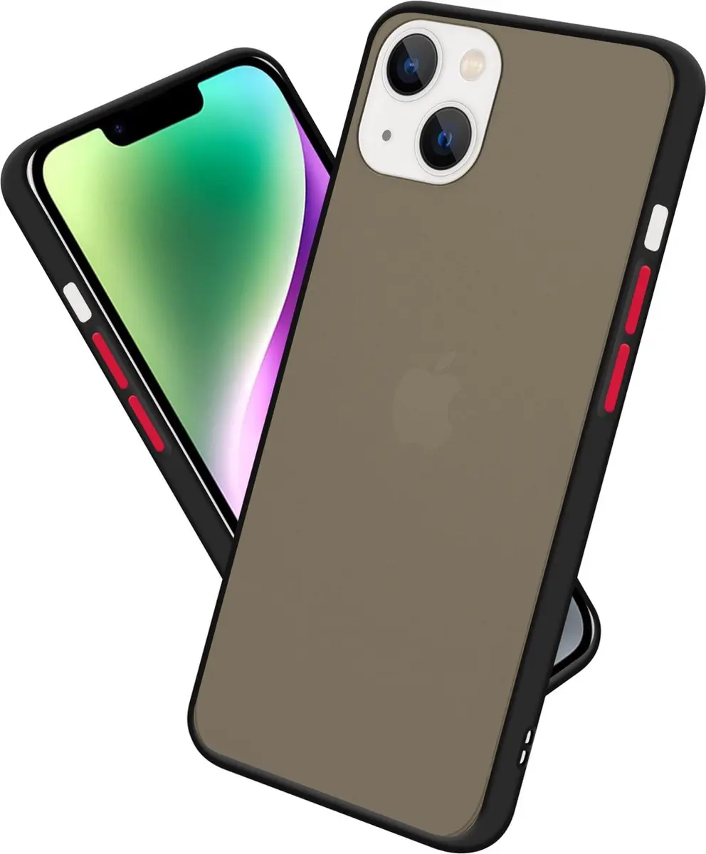 Cadorabo Hoesje geschikt voor Apple iPhone 14 in Mat Zwart