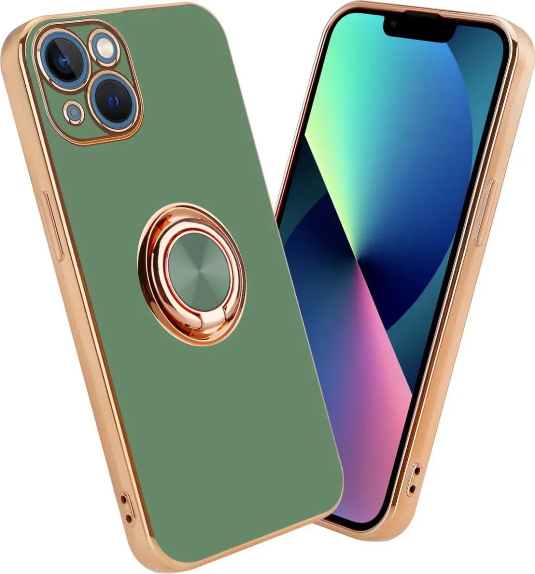 Cadorabo Hoesje geschikt voor Apple iPhone 14 in Glossy Licht Groen