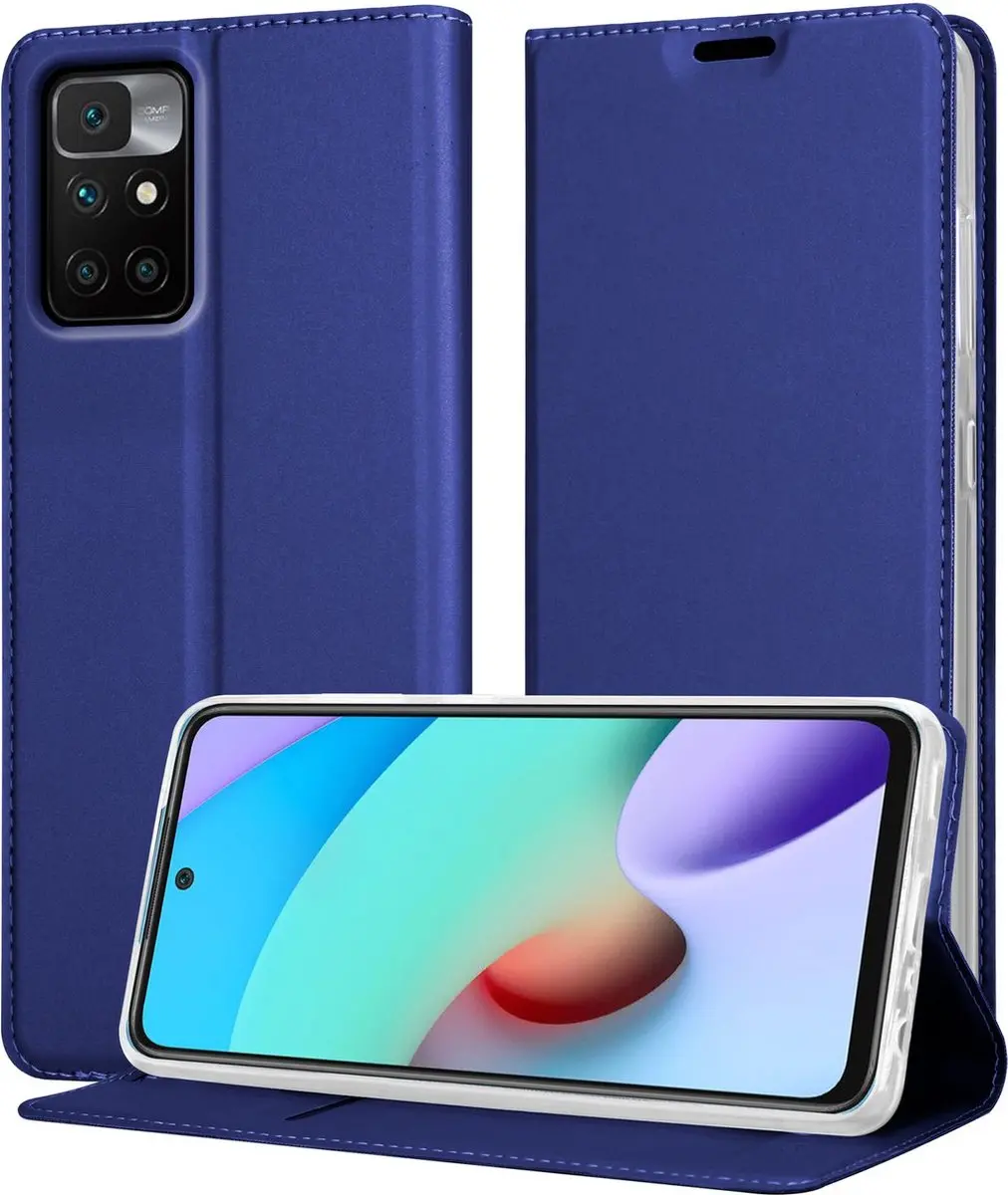 Cadorabo Hoesje geschikt voor Xiaomi RedMi 10 in CLASSY DONKER BLAUW