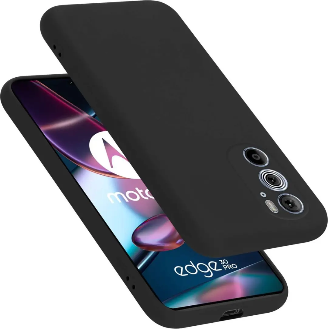 Cadorabo Hoesje geschikt voor Motorola EDGE+ in LIQUID ZWART