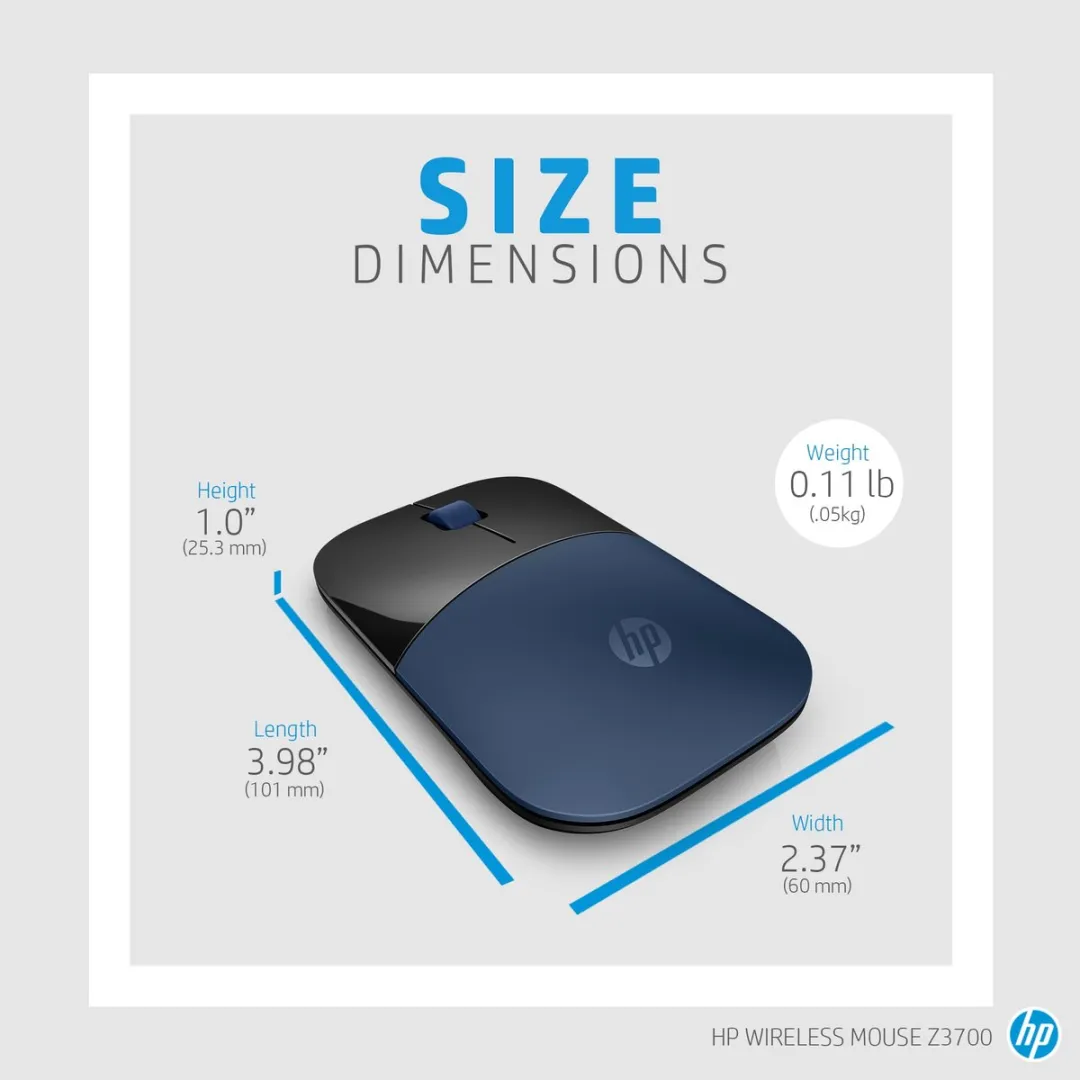 HP Z3700 Draadloze Muis - Blauw