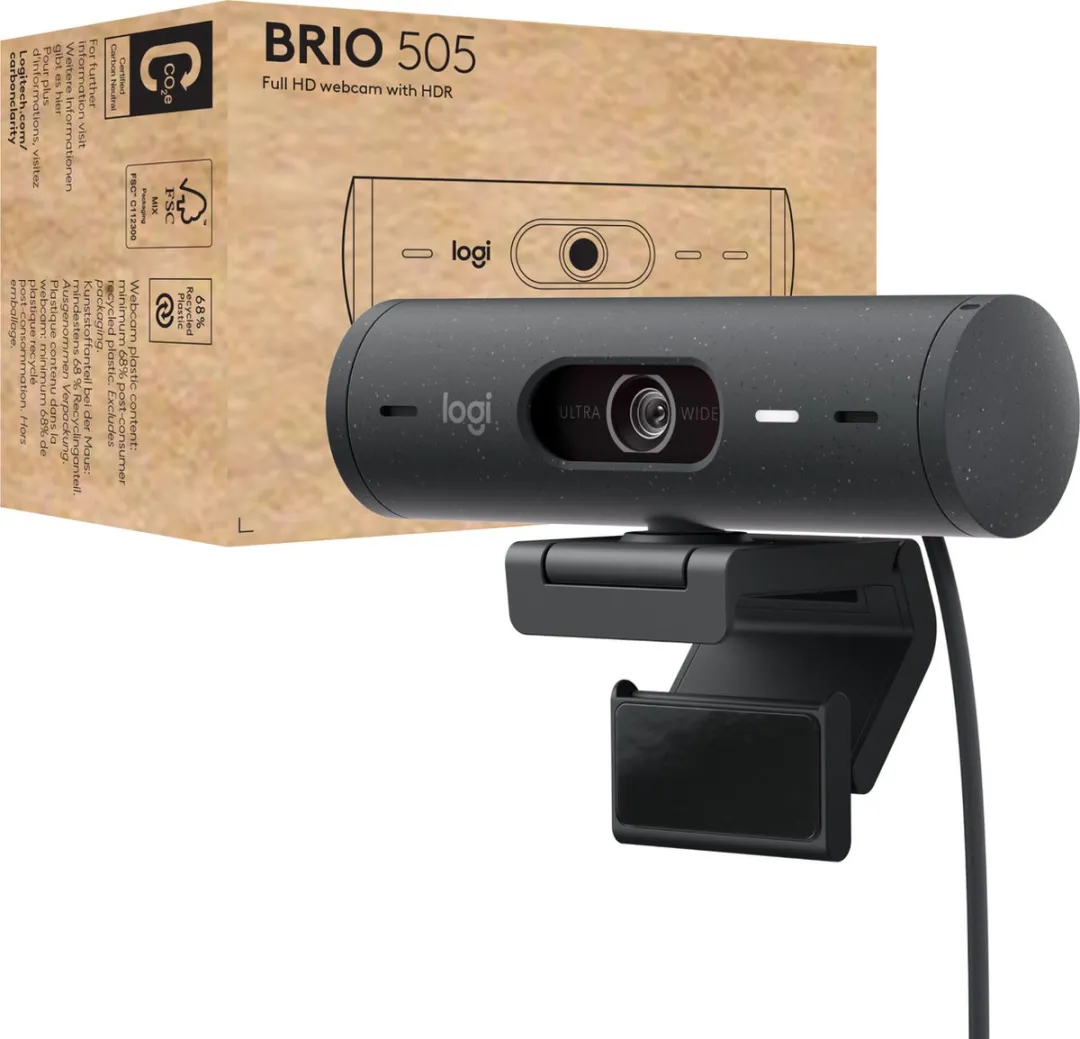 Logitech Brio 505 Webcam - Zwart