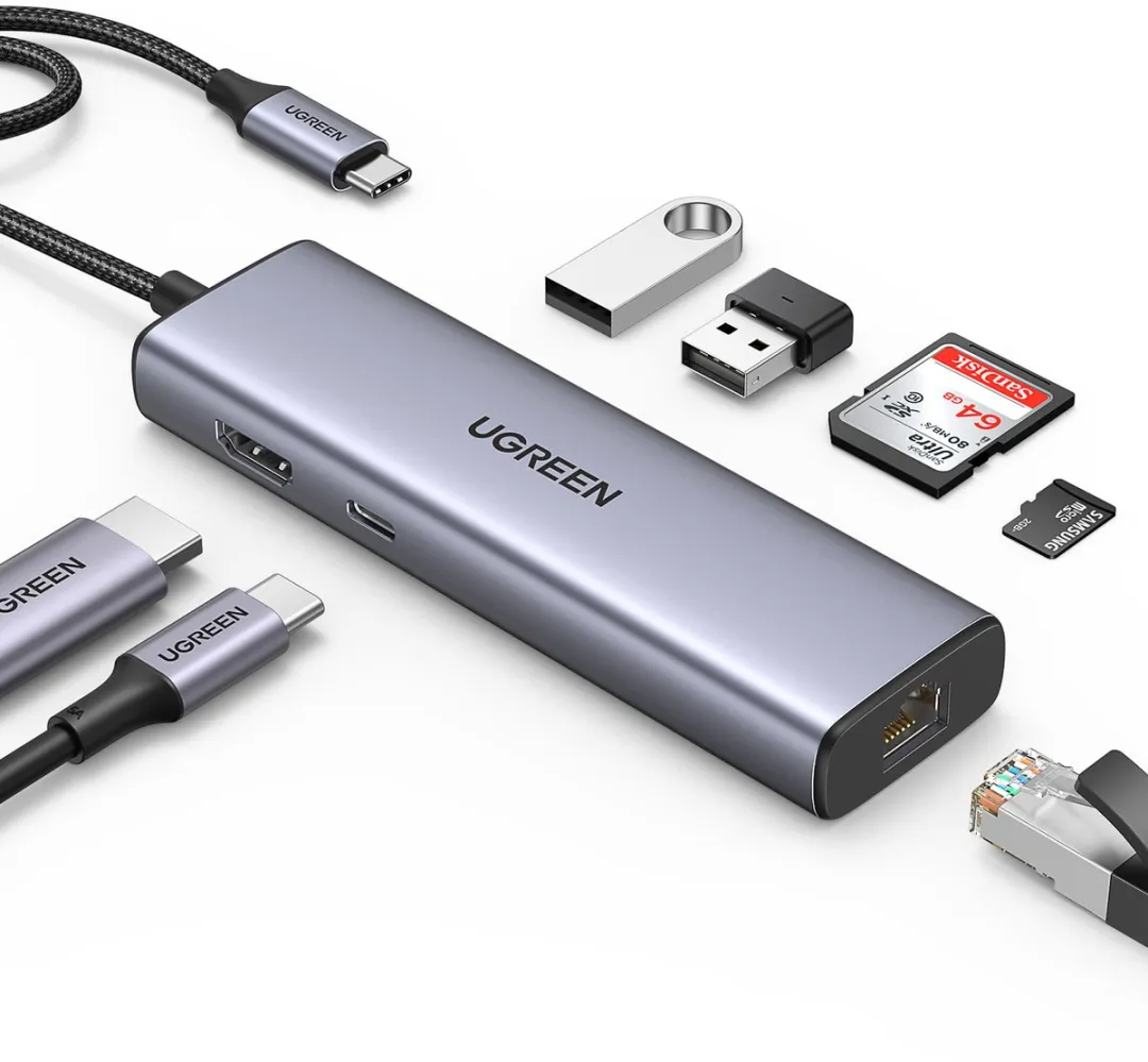 Ugreen 90568 USB-C 7-in-1 Dockstation - 4K HDMI & PD 100W - Zwart - afbeelding 6 van 6