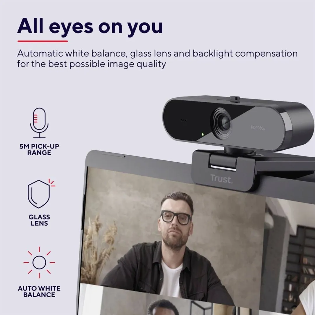 Trust TW-200 Webcam - Zwart - afbeelding 6 van 6