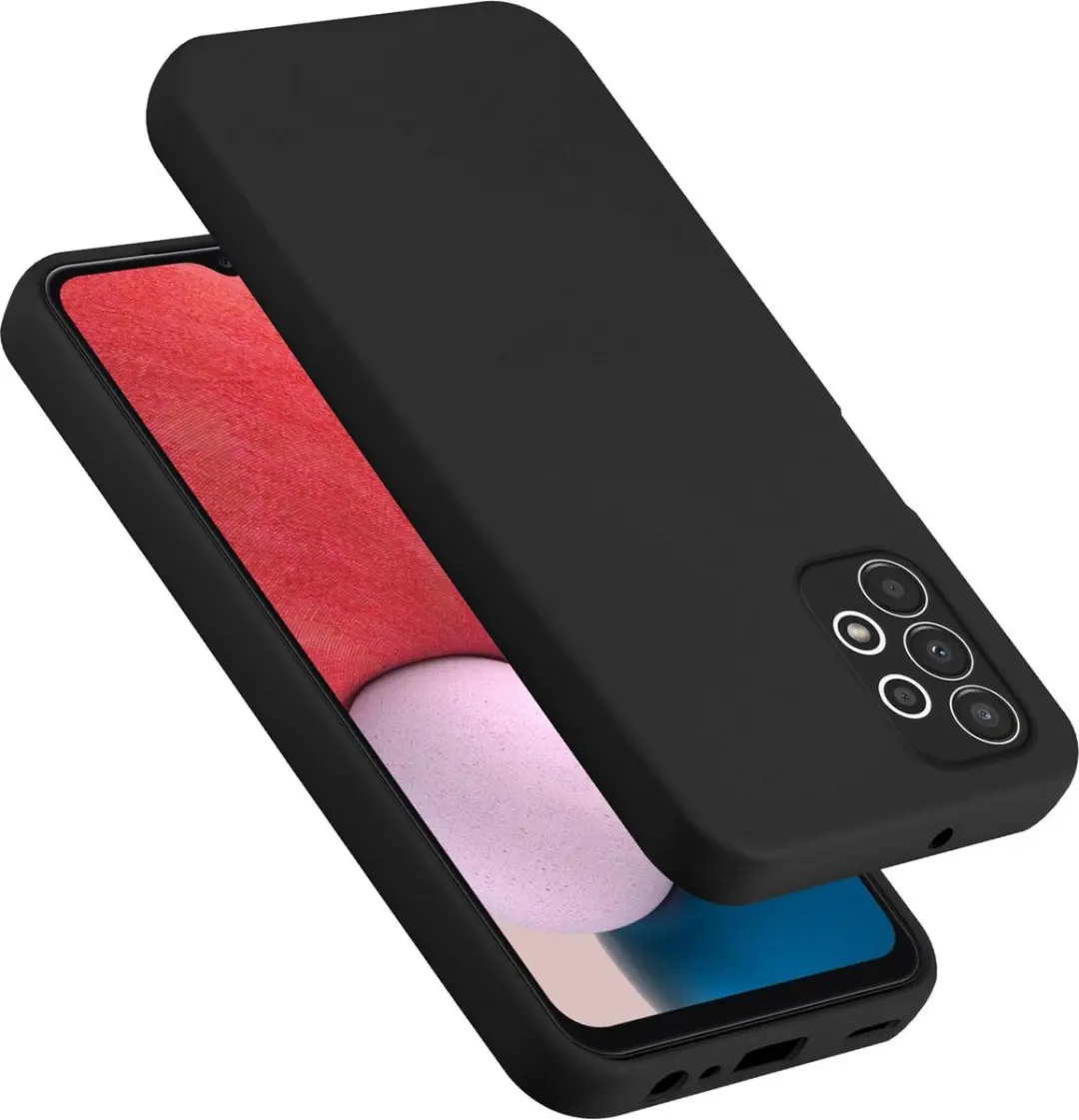 Cadorabo Hoesje geschikt voor Samsung Galaxy A13 4G in LIQUID ZWART - Beschermhoes gemaakt van flexibel TPU silicone Case Cover