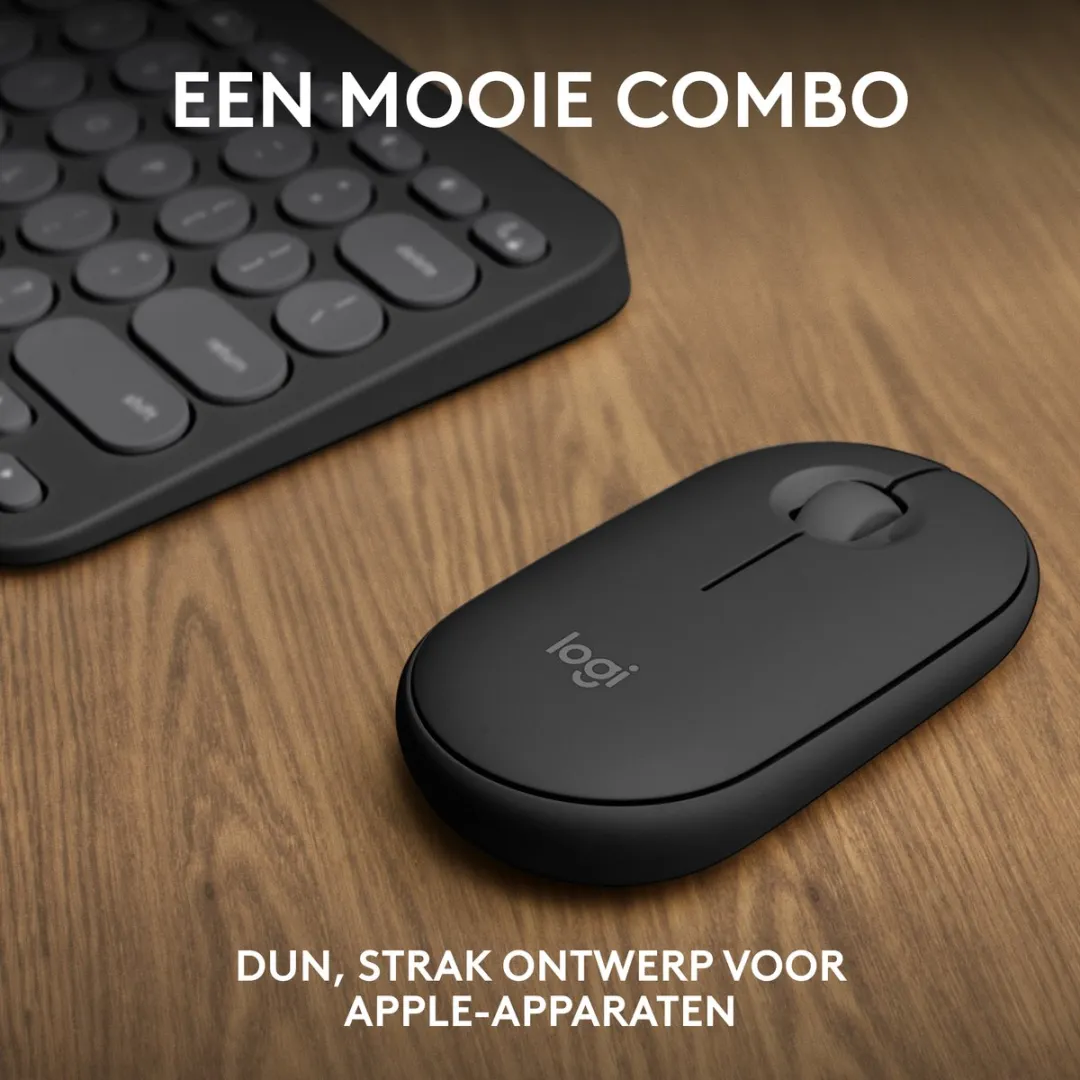 Logitech Pebble 2 Combo Draadloos Toetsenbord & Muis - QWERTY US - Grijs