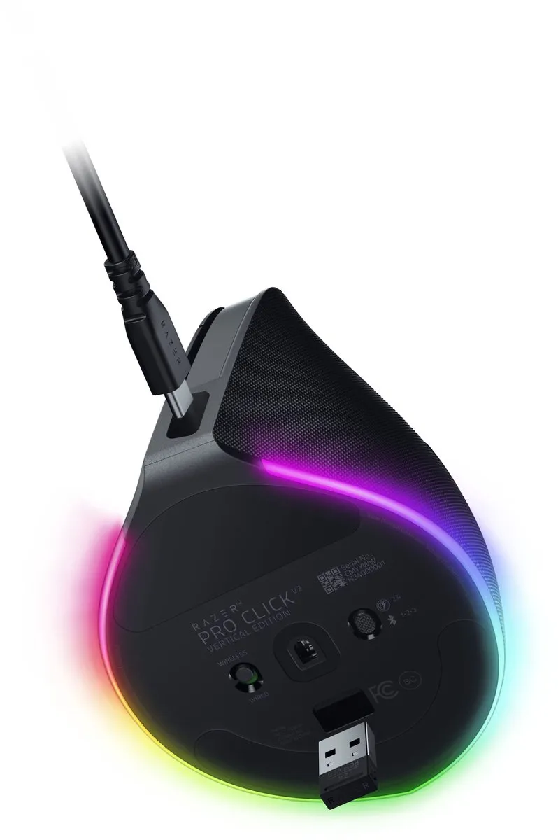 Razer Pro Click V2 RZ01-05250100-R3G1 Gaming Muis - Verticaal - Zwart - afbeelding 6 van 6