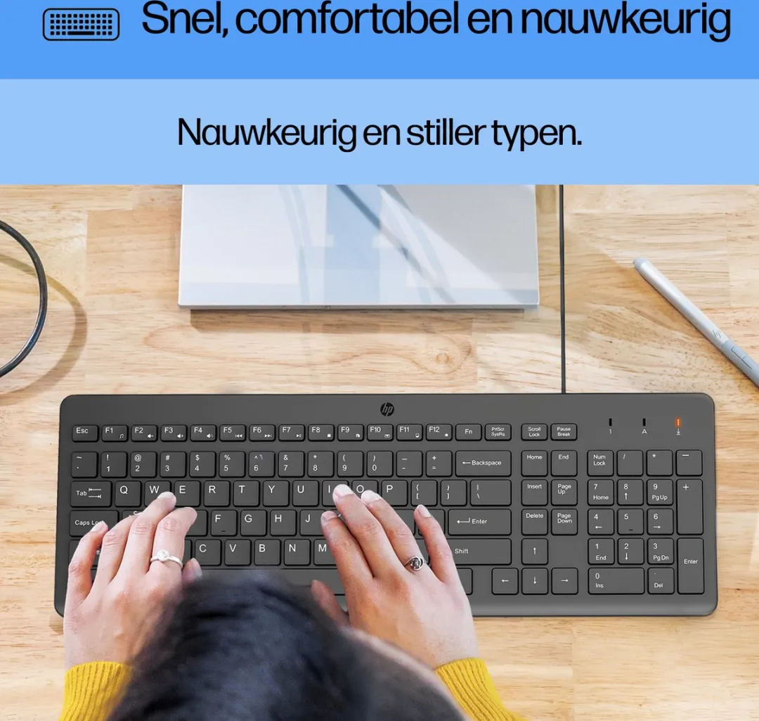 HP 150 Wired Keyboard 664R5AA#ABB - Zwart