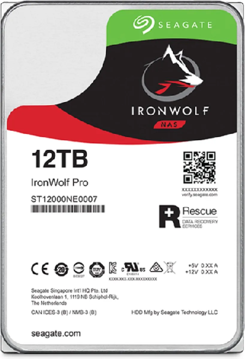 Seagate IronWolf Pro ST12000NT001 NAS HDD 12TB