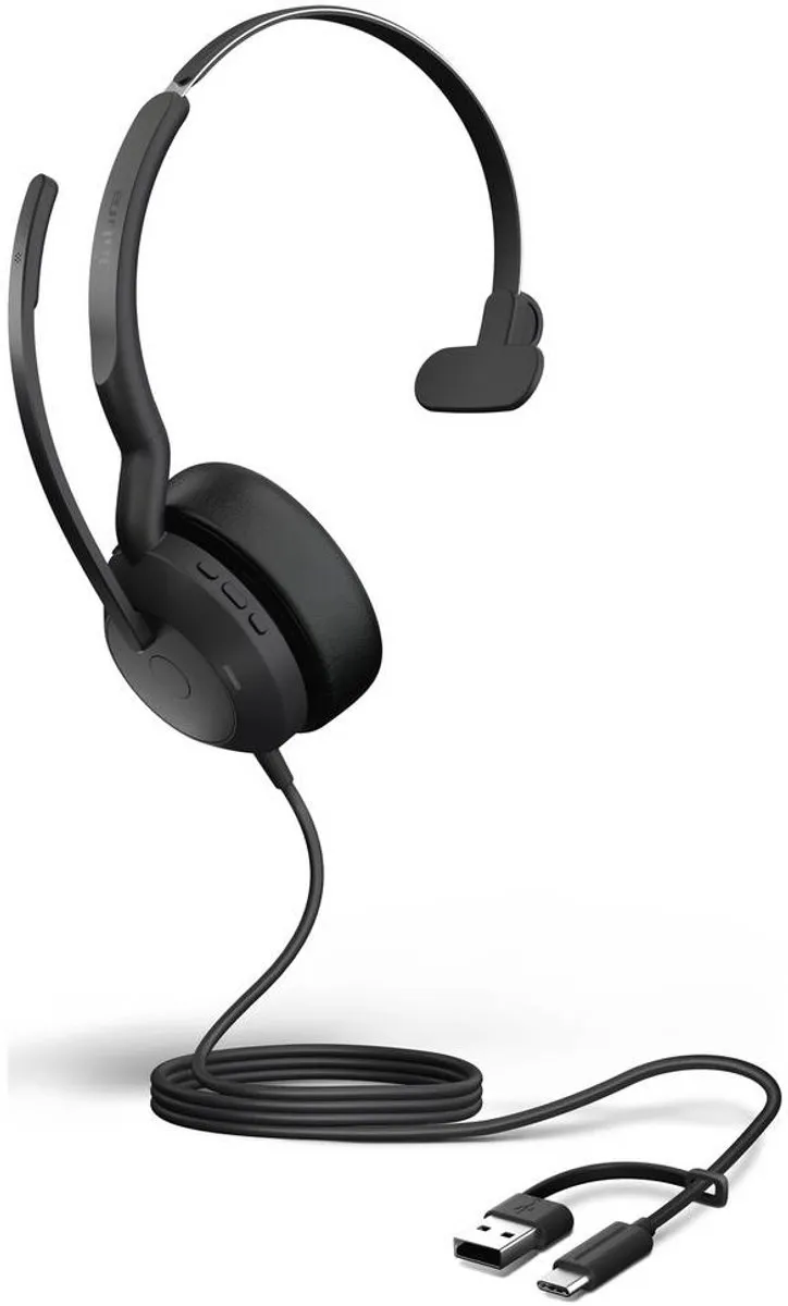 Jabra Evolve2 50 MS 25089-899-799 Headset - ANC - Zwart