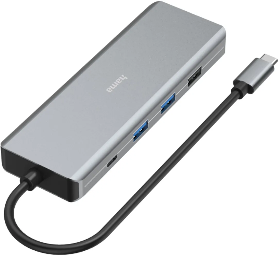 Hama Connect2Media 00200142 USB-Hub 9 Poorten - Grijs
