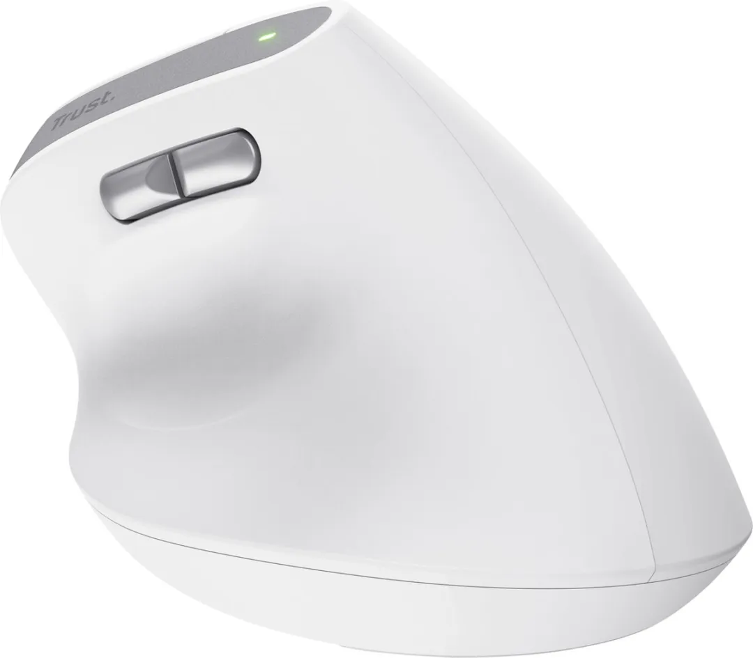 Trust Bayo V2 Draadloze Ergonomische Muis - Verticaal - Wit - afbeelding 6 van 6
