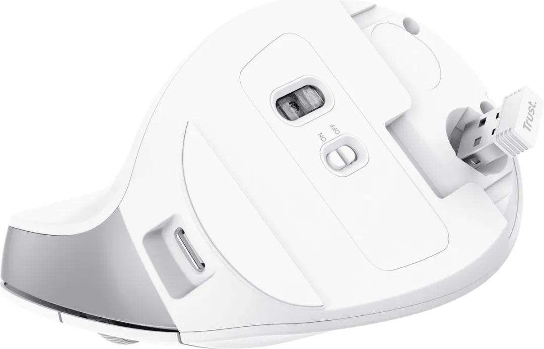 Trust Bayo V2 Draadloze Ergonomische Muis - Verticaal - Wit